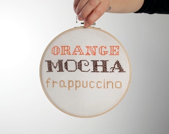 Zoolander Orange Mocha Frappuccino hanging frame