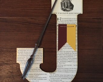 Harry Potter 13" Book Page Wall Letter with Chapter Illustration - Custom Made
