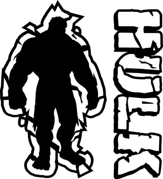 Decal vinyl Sticker Hulk. Car window bumper