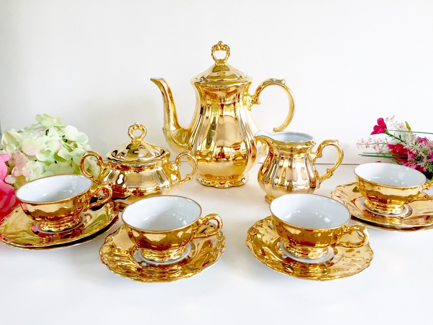 Bareuther Bavaria Demitasse Tea Set Bavaria Germany Gold