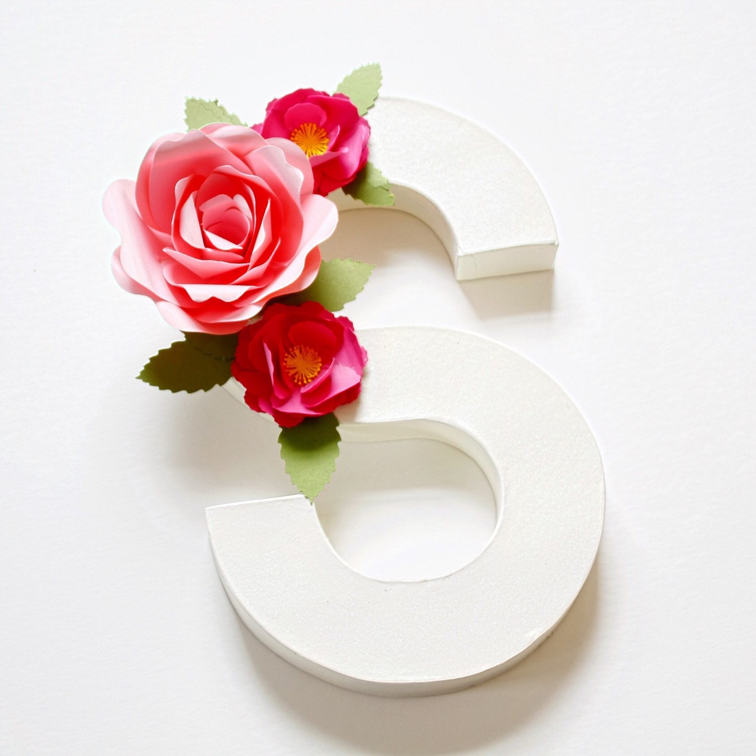 Handcrafted Floral Letter photo prop