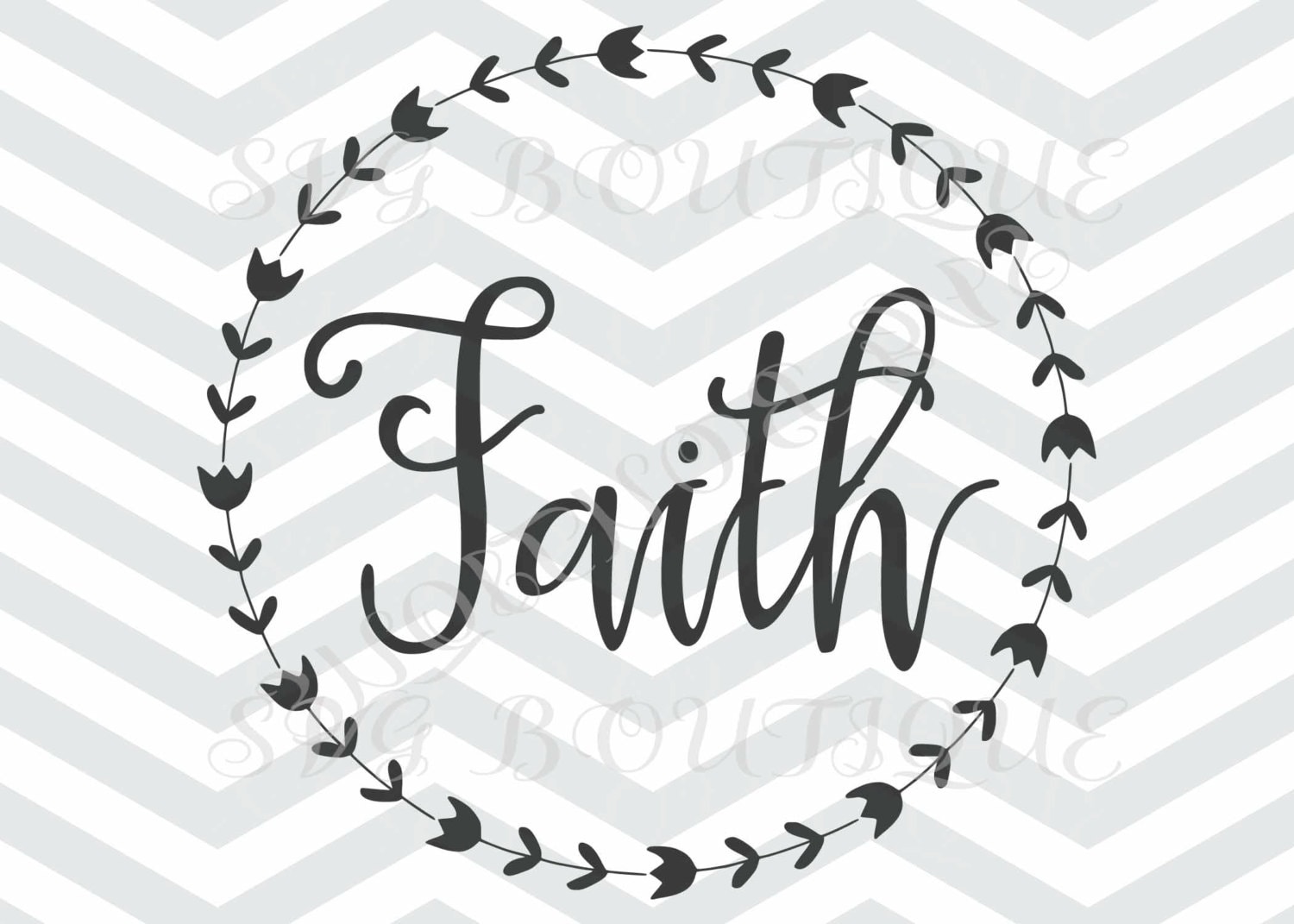 Download Faith SVG File Laurel Wreath Svg SVG Cut Files Christian
