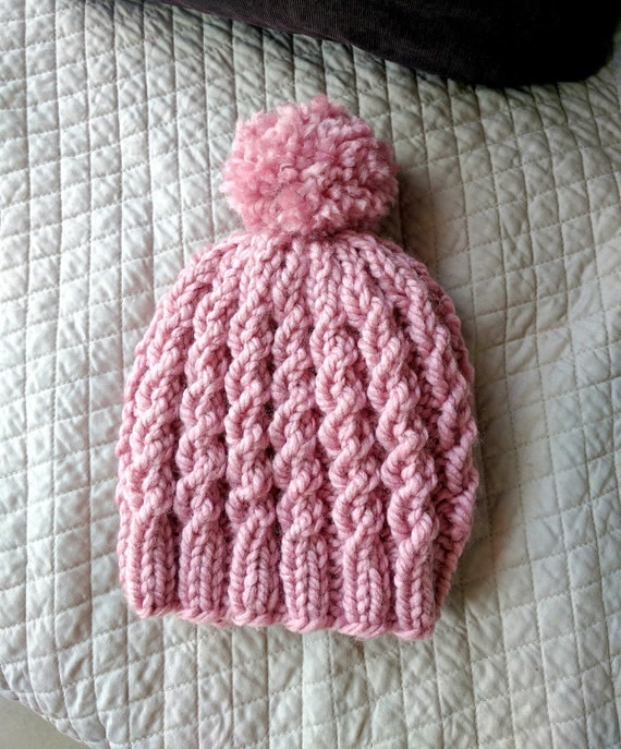 Easy Cable Knit Hat Pattern, Cable Knit Beanie Pattern ...