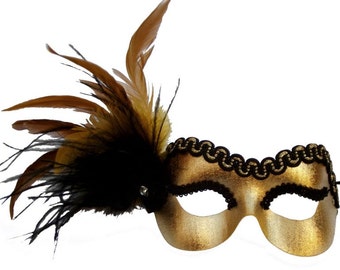 Mandy Gold Masquerade Mask - U140