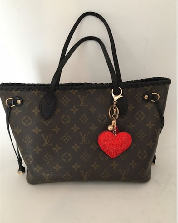 Louis Vuitton Neverfull Hand dyed Black leather and top