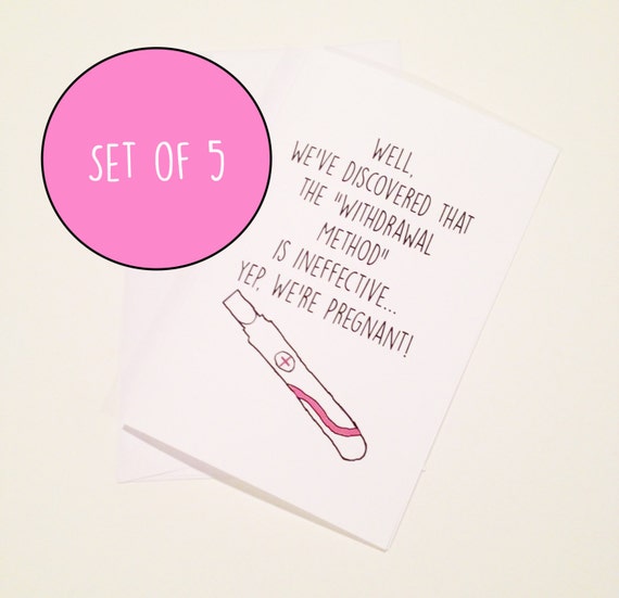 Funny Pregnancy Announcement Cards by ValeaMichele on Etsy