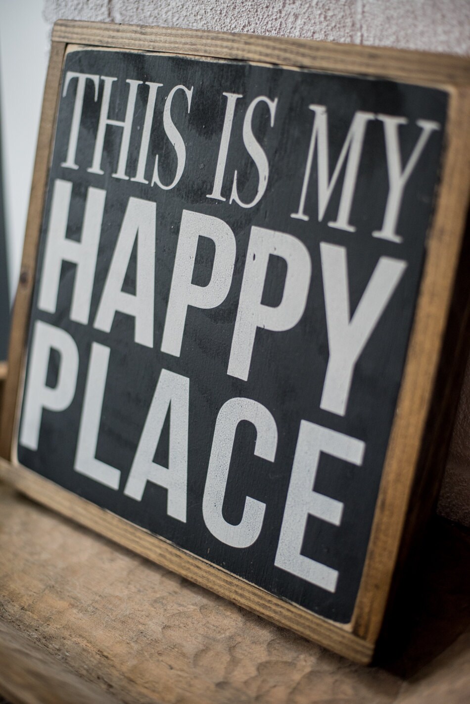 This Is My Happy Place Wood Sign Framed by 2daughtersheirlooms