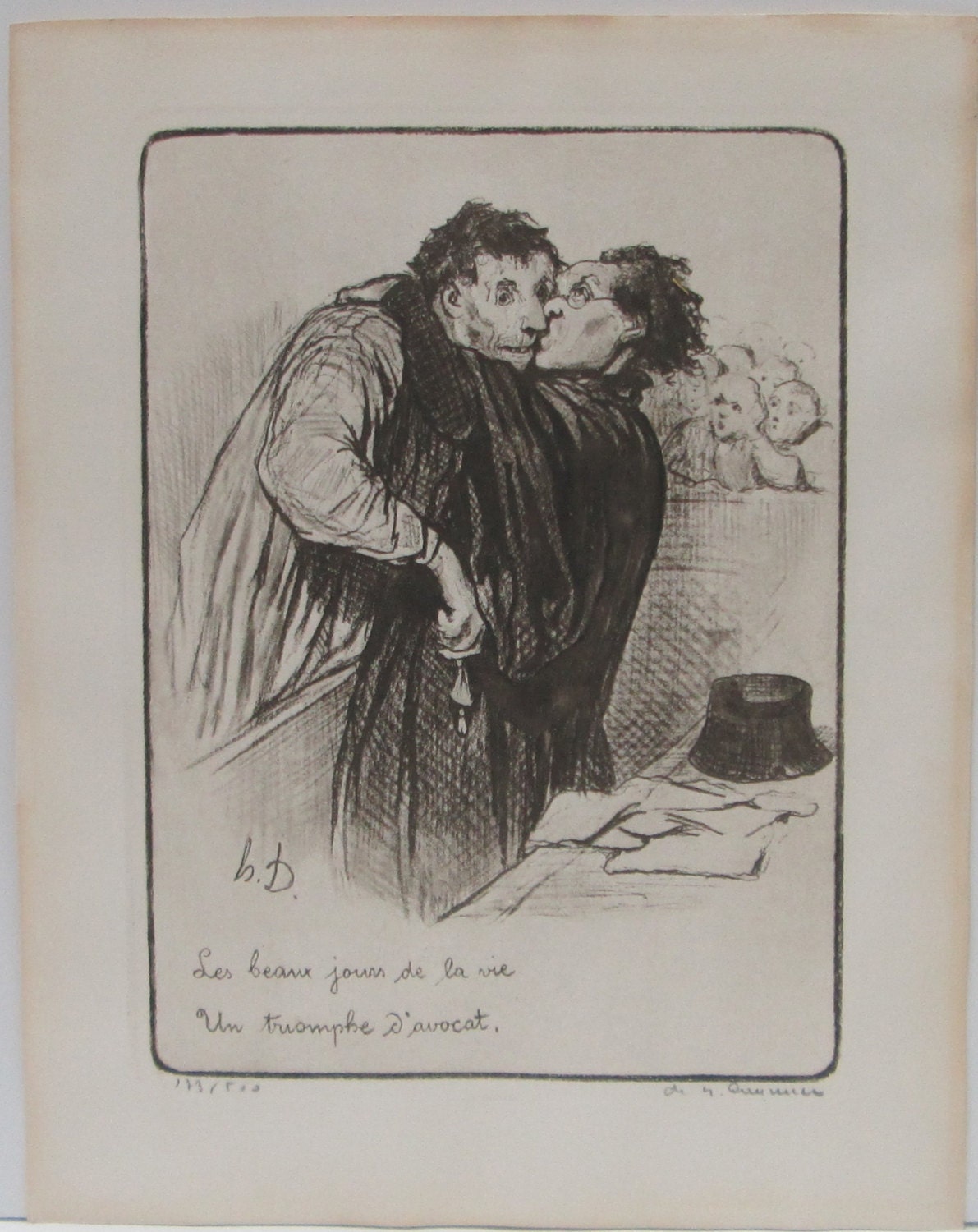 Lithograph After Honoré Daumier The Triumph of a Lawyer