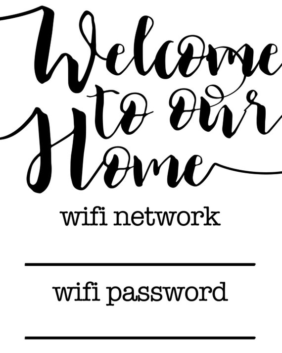 birchtrailboutique - Instant Download: Guest room sign | wifi network ...