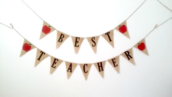 Best Teacher Banner Personalized Teacher Gifts Classroom