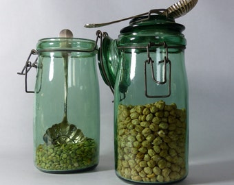 Glass Storage Jars Glass CANNING JARS French Solidex Preserving Jars L'ideale Jars Kitchen Storage Jars Foodie Gift Farmhouse Kitchen Rustic