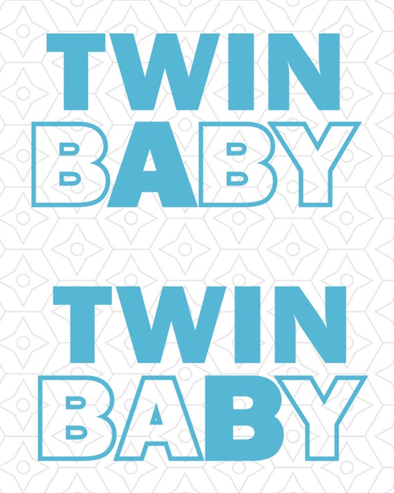 Download Twin Baby Paired Onesie Design, SVG, DXF Vector files for ...