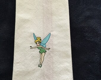 tea towel, kitchen towel, dish towel, tinkerbell