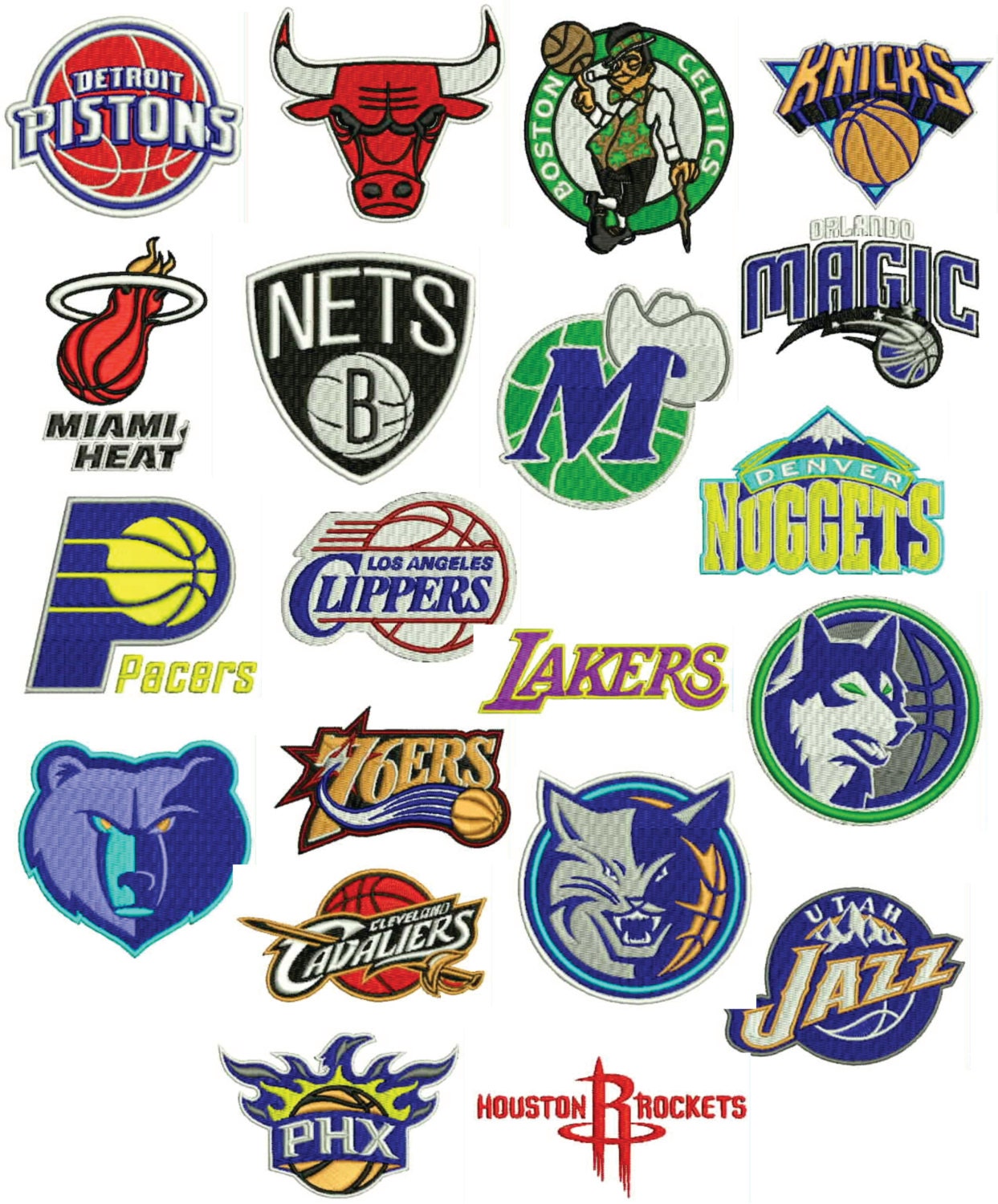 Nba Basketball Logos Sports Machine Embroidery Design - Vrogue.co