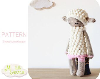 Crochet PATTERN - Sheep, lamb customization Little Meons - Amigurumi pattern, crochet amigurumi pattern, amigurumi lamb, crochet sheep