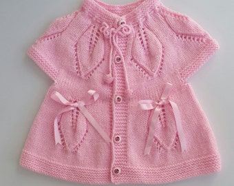 baby vest, knit baby dress, knitted baby dress, baby knit vest, baby clothes, baby shower gift, hand knit baby dress, knitted baby clothes
