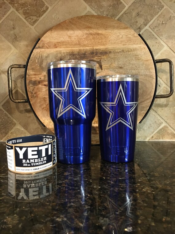 FREE SHIPPING Dallas Cowboys Yeti Rambler Powder Coated