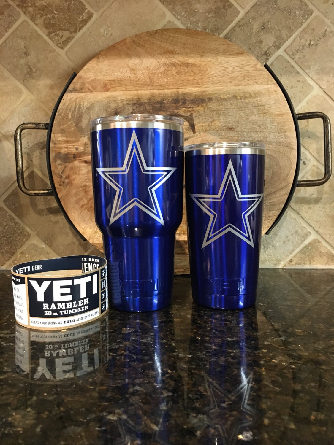 FREE SHIPPING Dallas Cowboys Yeti Rambler Powder Coated