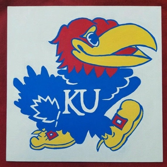 Items similar to Kansas Jayhawk Painting, 1946 Jayhawk, University of ...