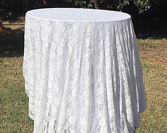 table cloth, wedding tablecloth, Lace table overlay, tablecloth, table overlay, lace tablecloth, ivory lace, white lace, table runner, SALE