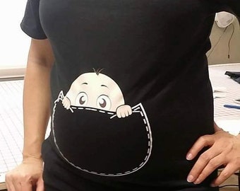 Baby Peek a boo pregnant tshirt