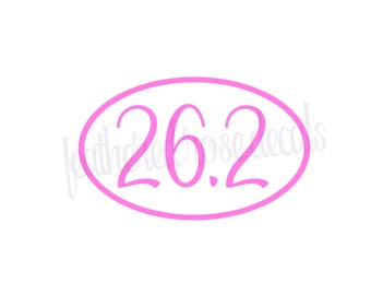 26.2 decal, marathon decal, marathon car decal