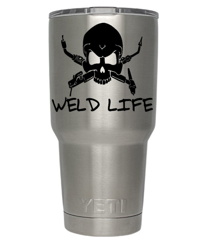 Welding Skull Yeti Decal/Weld Life/Welder/Initials/Yeti