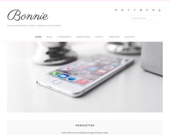Bonnie WordPress Theme • Genesis Framework • Premium WordPress Theme • Responsive WordPress Theme • Feminine WordPress Theme • Blog Template