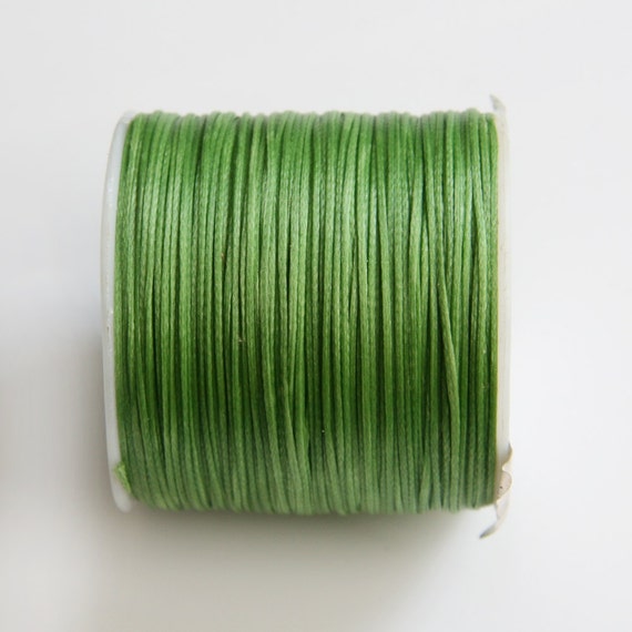 100m Green Waxed Cord Macrame Cord Waxed Polyester Thread