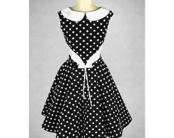 Petticoat dress dress 50's black and white