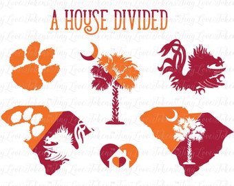 A House Divided Design for Silhouette and other craft cutters (.svg/.dxf/.eps/.pdf)