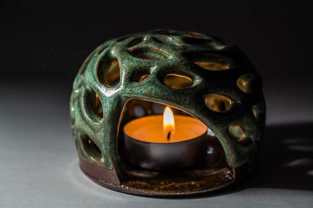 Cone incense burner tealight votive eternity candleholder