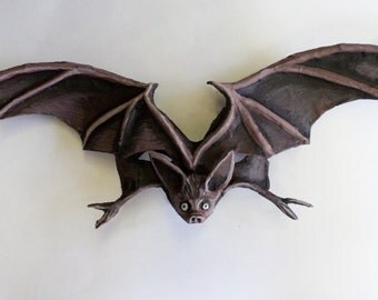 Bat Mask,chiropteran, mammal, vampire, paper mache, unique mask, wearable