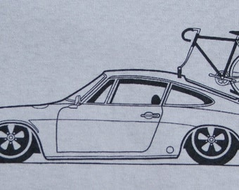 Bicycle T Shirt Bike with Porsche 911
