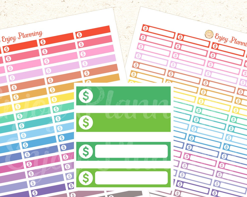 Bill Stickers Printable Planner Stickers Erin Condren Planner
