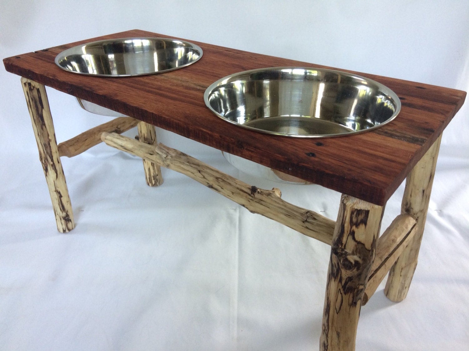Reclaimed Pallet Wooden Large Dog Bowl Stand