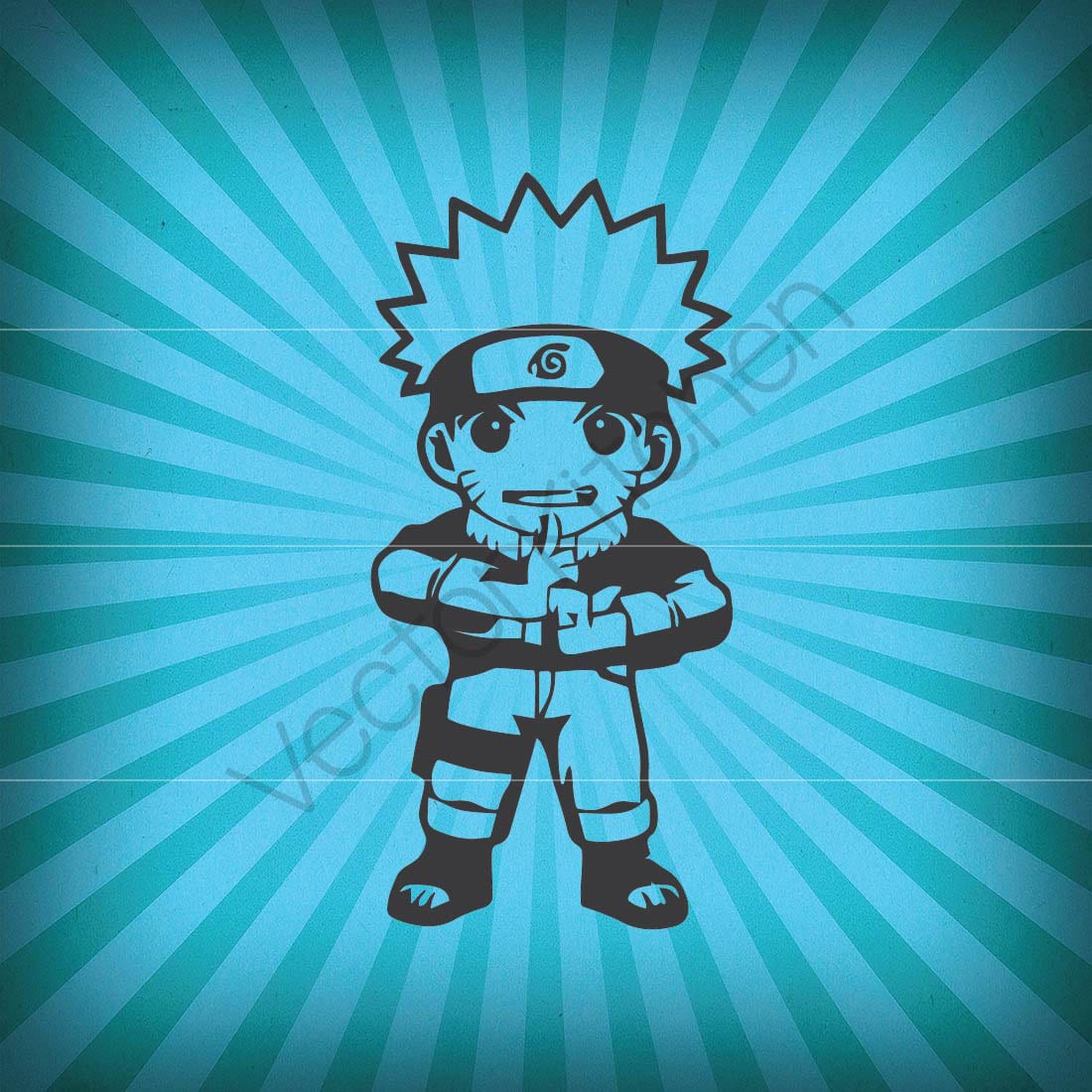 Download Naruto Inspired Cute Anime Ninja Cutting Template SVG EPS