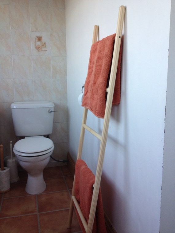 wooden towel ladder straight sided 140cms tall