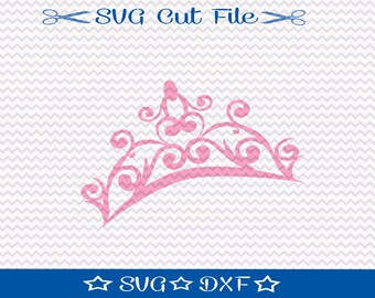 Princess Crown SVG Cutting File / SVG File for Silhouette / Vinyl Cut File / Little Girl Svg / Princess Tiara Svg