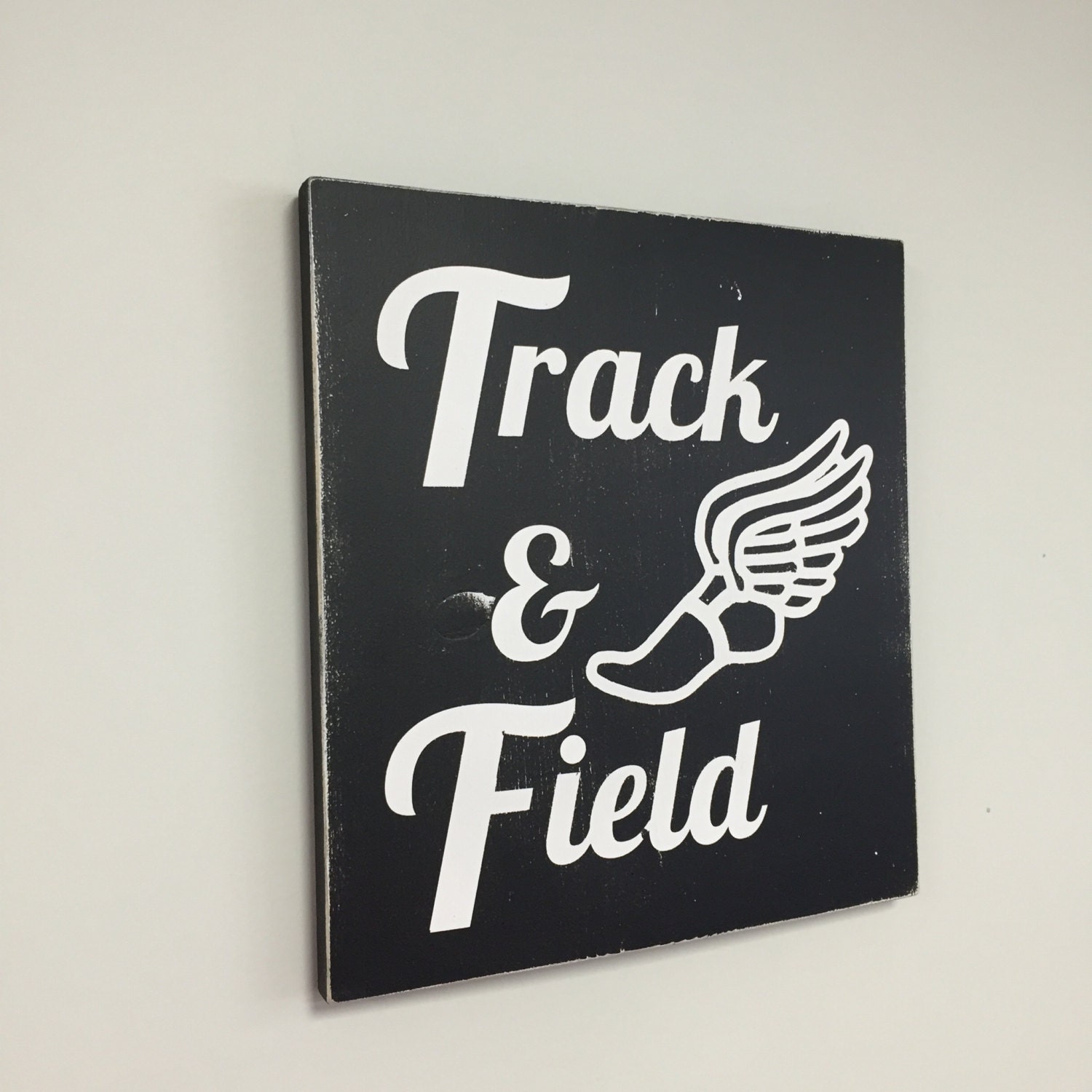 Track and Field Wooden Sign Running Sign by MadDashCreations