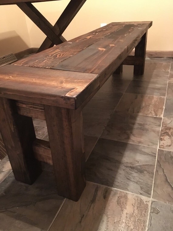 Farmhouse Style Dining/Entry Bench Seat Handmade