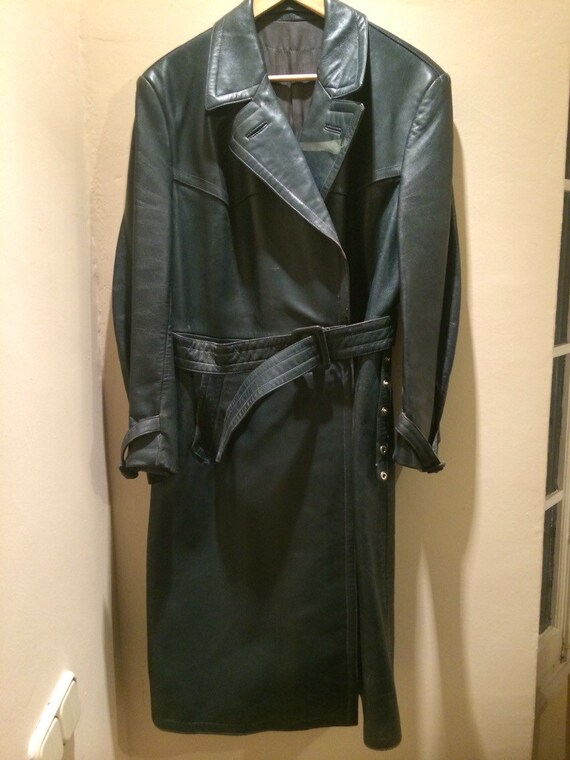 Vintage leather german coat