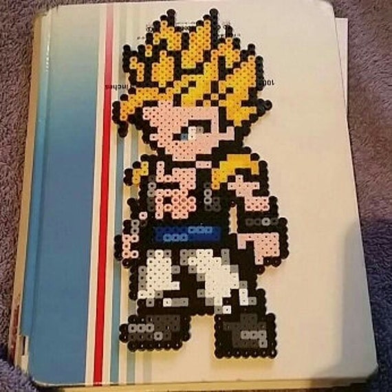 Items similar to Super Saiyan Gogeta Perler Bead on Etsy