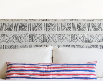 Long lumbar pillow | Etsy - Red, White & Blue Painterly Stripe 10x40 Extra Long Lumbar Pillow