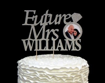 Future Mrs Topper, Custom Bridal Shower Cake Topper, Engagement Party Topper, Custom Engagement Cake Topper, Bridal Shower Cake Topper