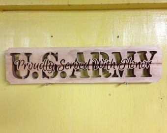 U.S. Army "Served with Honor" sign