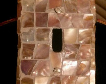 Mother of Pearl mosaic light switch plate