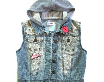 Items similar to SALE** Brand new with tags Denim vest with patches ...