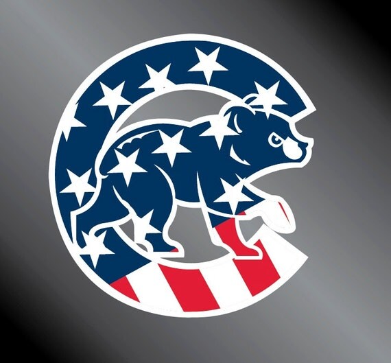Chicago Cubs USA America Vinyl Decal Sticker