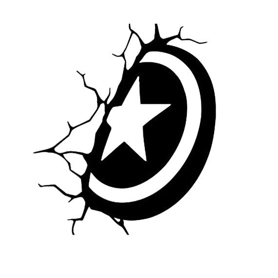 Download Marvel Superhero Comics Captain America Shield with Cracks